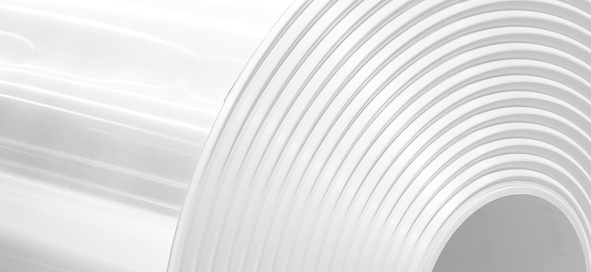 Close detail of a rolled aluminum coil