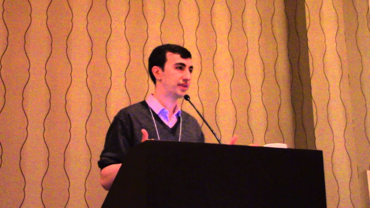 Karén Simonyan speaking at a computer vision lecture