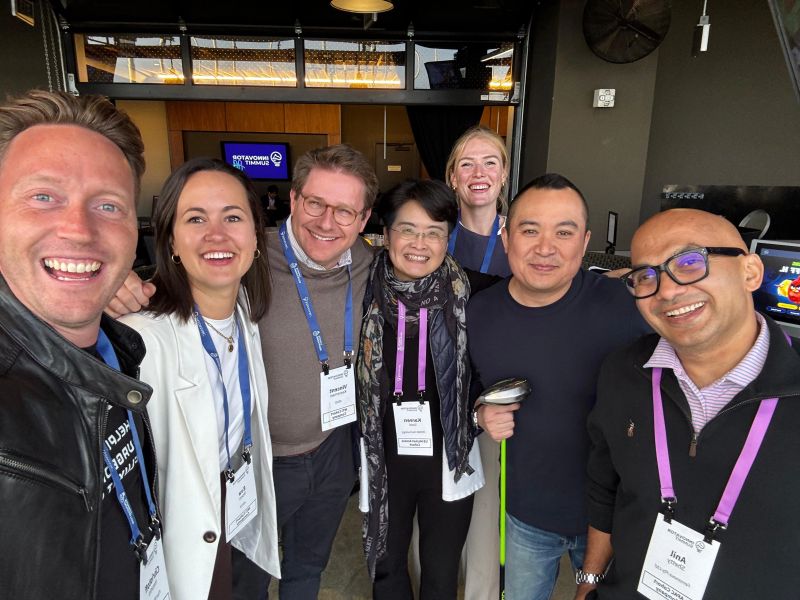 Kareen Looi, near the centre, with fellow attendees at a summit in San Francisco