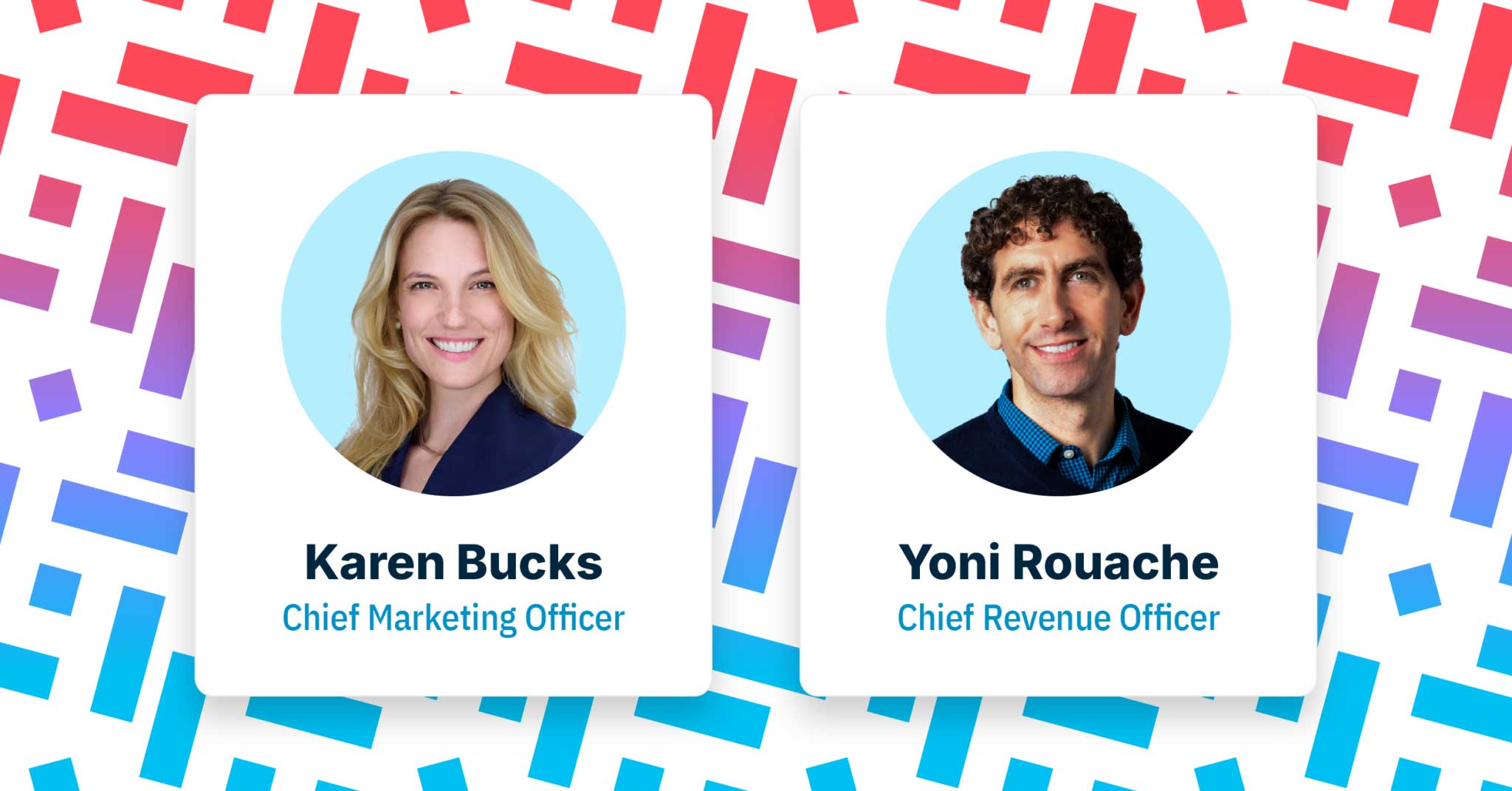 OfficeSpace Software appointment graphic showing Karen Bucks and Yoni Rouache