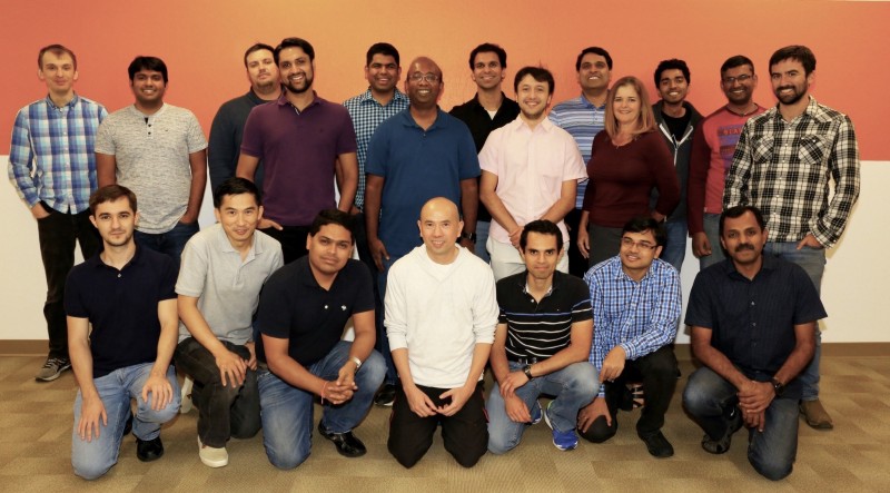 The early YugabyteDB database team posing together