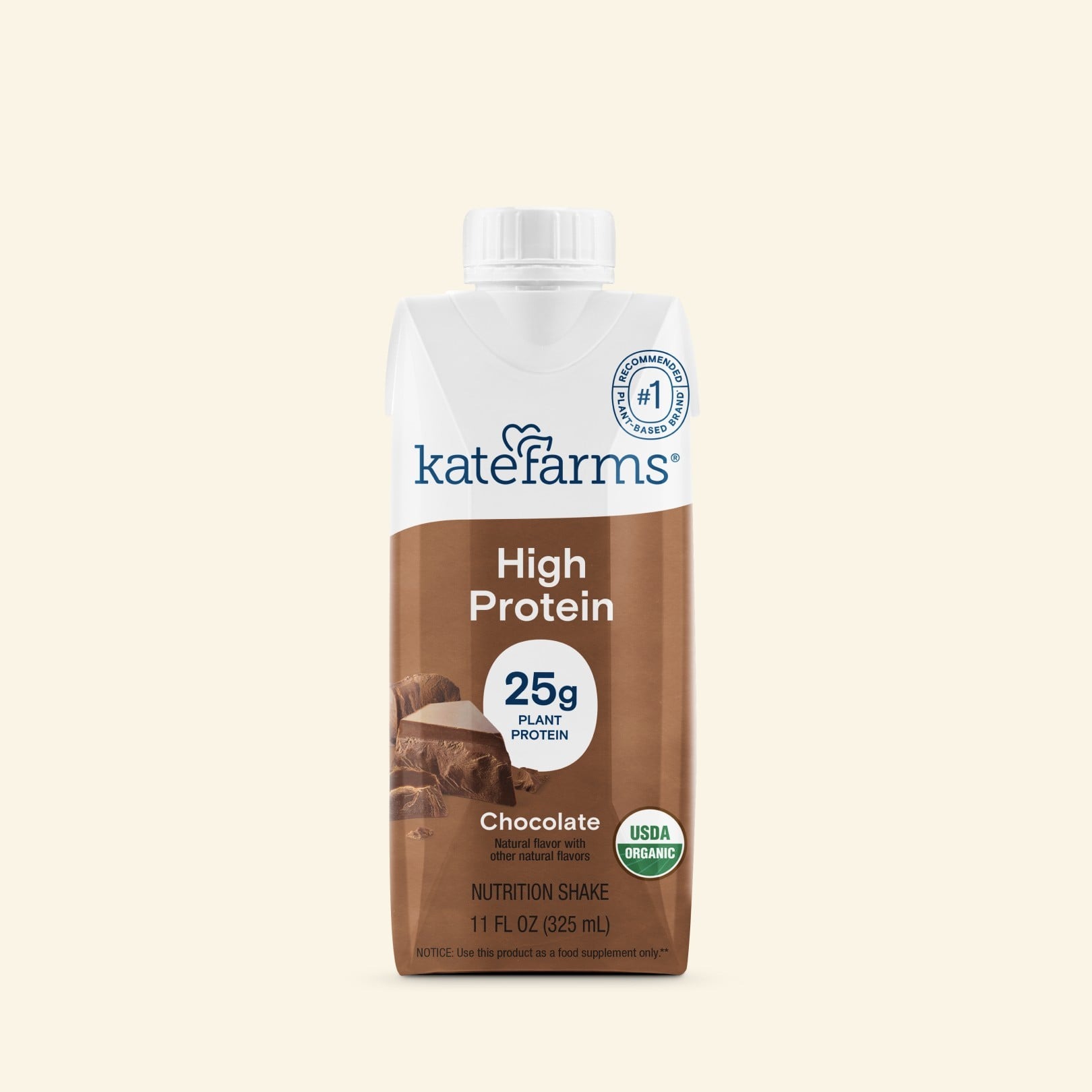 Kate Farms Chocolate High Protein Nutrition Shake