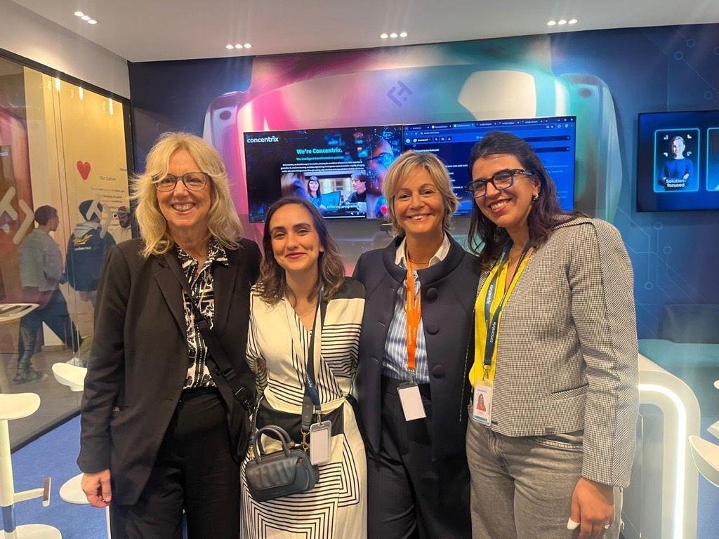Kathy Juve at left with three colleagues inside the Marrakesh Tek Lab