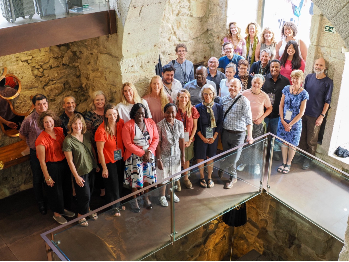Kathy Tunheim with participants at a global food systems meeting in Portugal