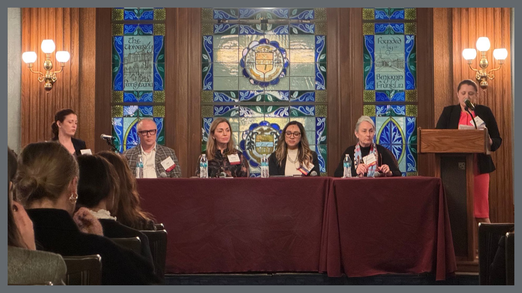 Panelists seated before an audience at the annual women's leadership event featured in Ryan Specialty's March 2025 recap