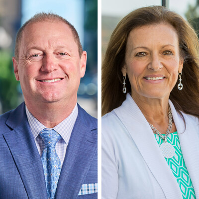 Side-by-side portraits of Southwest Strategies co-founder Chris Wahl and Katz & Associates founder Sara Katz.