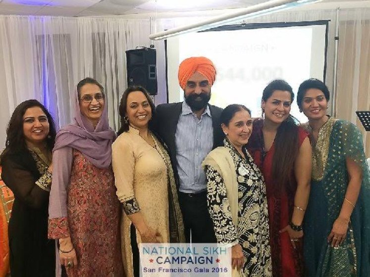 Kaval Kaur, third from left, with organizers of the 2016 National Sikh Campaign gala in Fremont