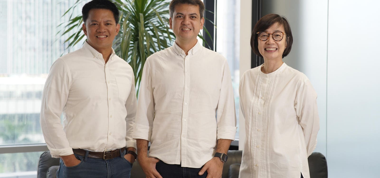 Kaya partners Ray Alimurung, Paulo Campos and Lisa Gokongwei-Cheng standing together