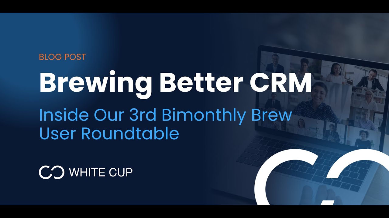 White Cup graphic for its third Bimonthly Brew customer roundtable