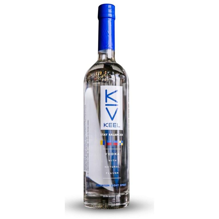 A bottle of KEEL premium light vodka