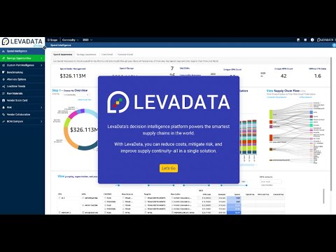 LevaData decision-intelligence platform shown in a product demonstration