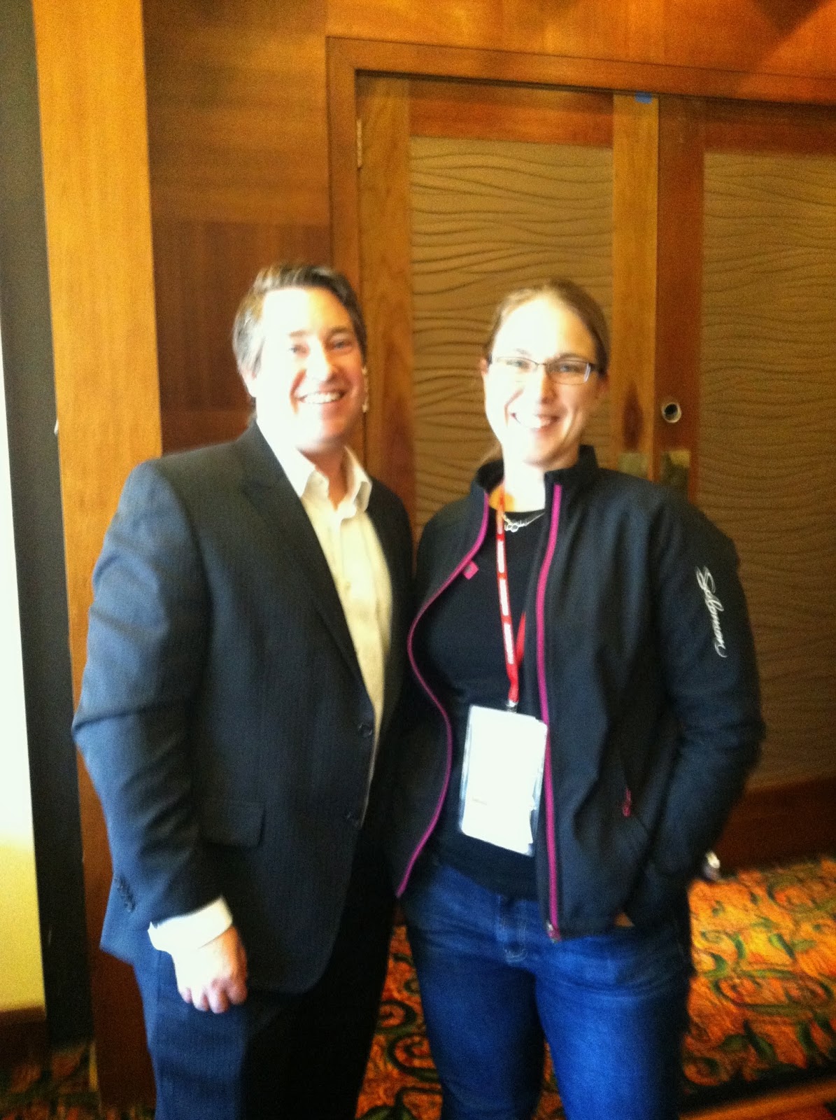 Keith Murphy standing with an educator after a 3D printing event