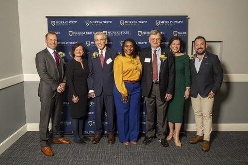 Kelli Parsons, second from left, with fellow honorees at Murray State’s 2025 Distinguished Alumni Dinner