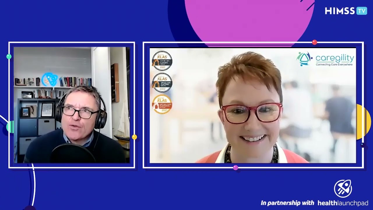 Kelly McDermott speaking with Adam Turinas in a video interview about Caregility's account-based marketing journey
