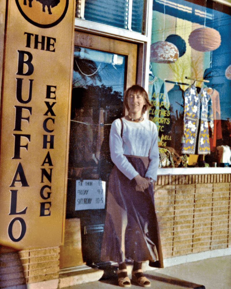 Kerstin Block outside the original Buffalo Exchange storefront