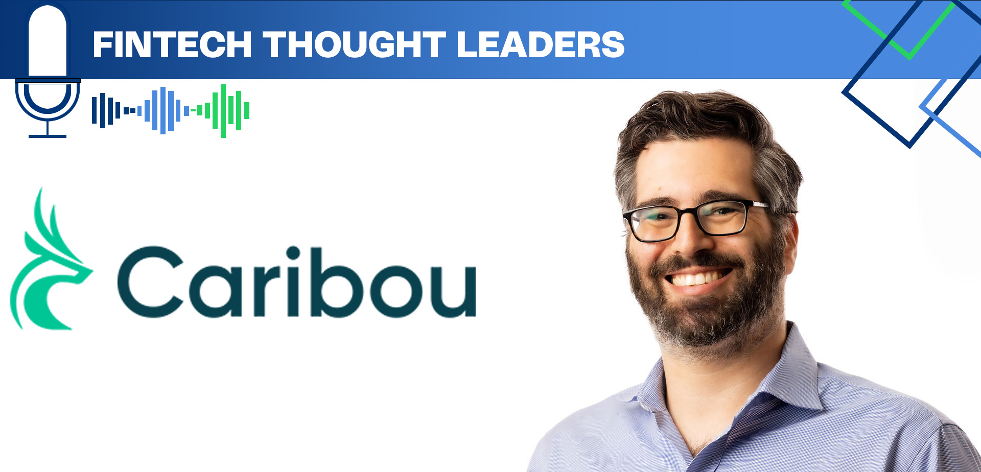 QED podcast artwork showing Kevin Bennett beside the Caribou logo