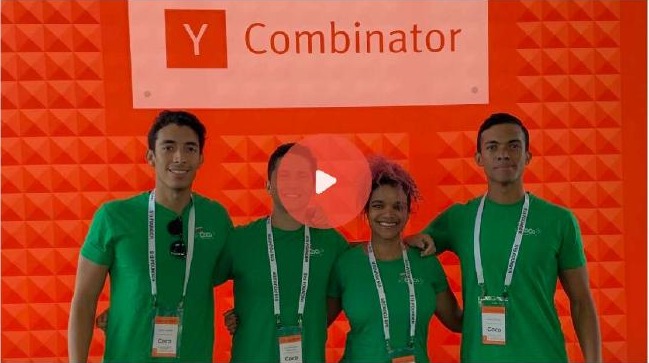 The Coco team in green shirts at a Y Combinator event