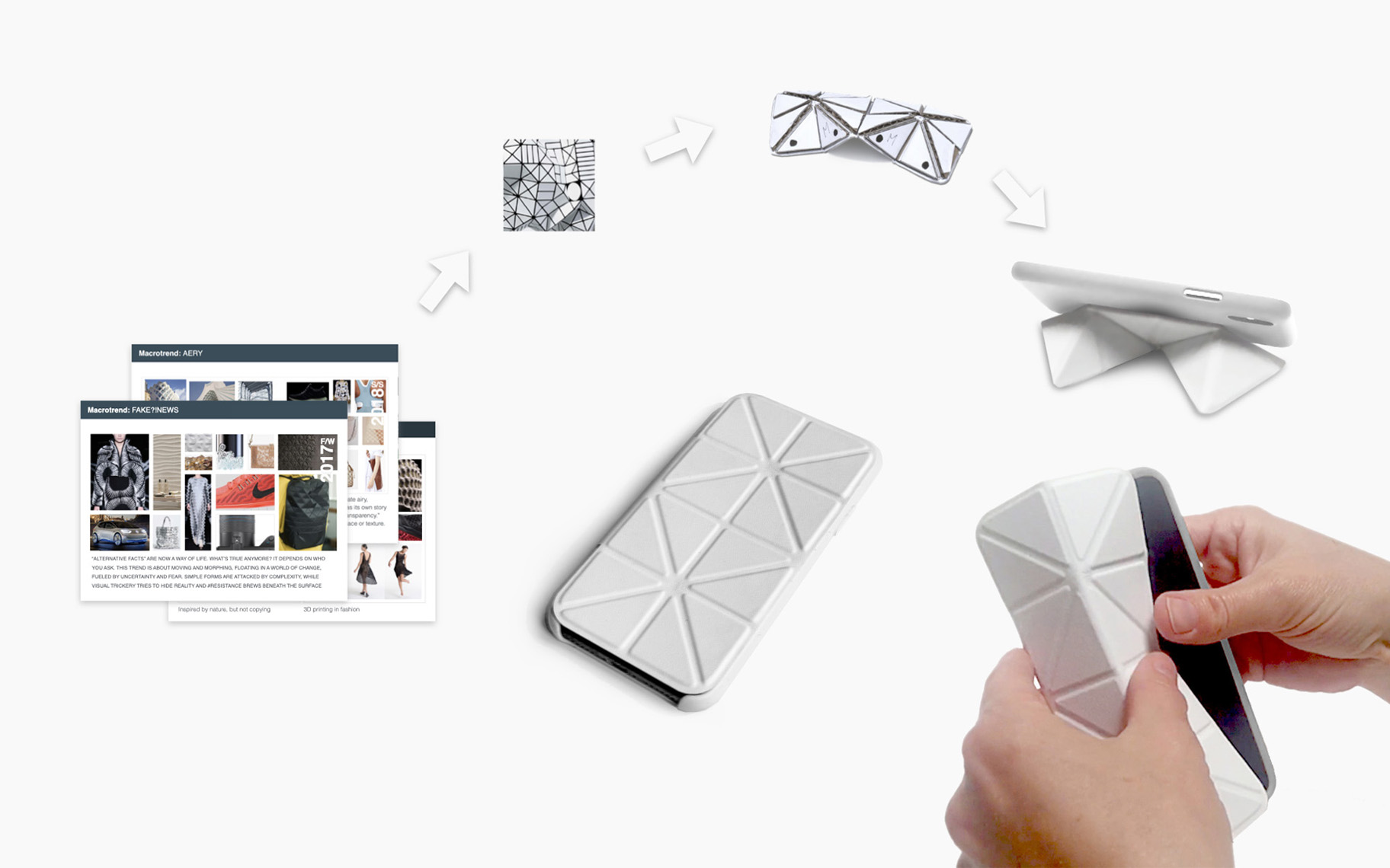A little origami for your phone. Magnets turn Jame Technology’s folio cover into a stand.