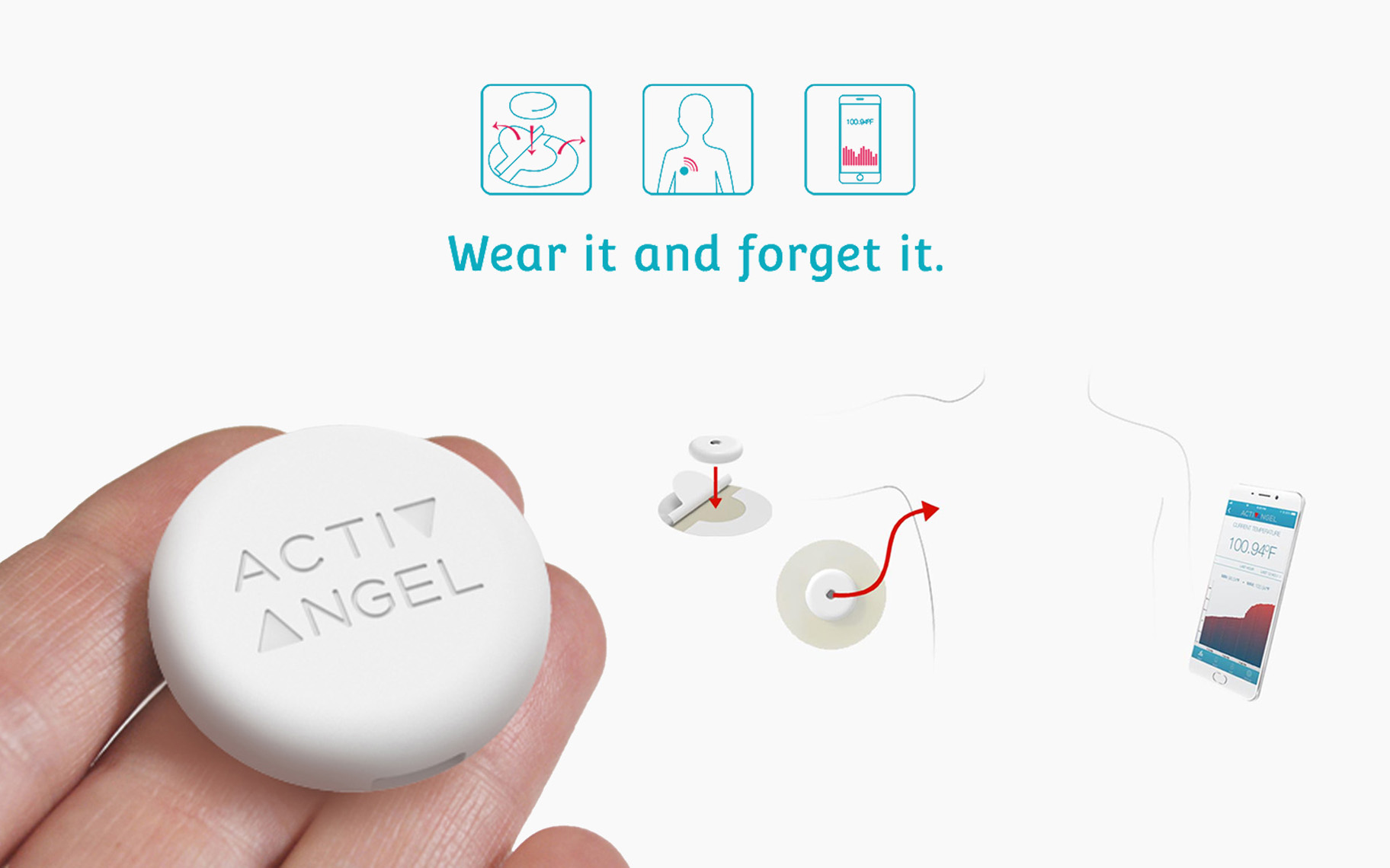 A pebble-shaped redesign, with one less accessory to keep track of: ActivAngel’s charging sled went away.
