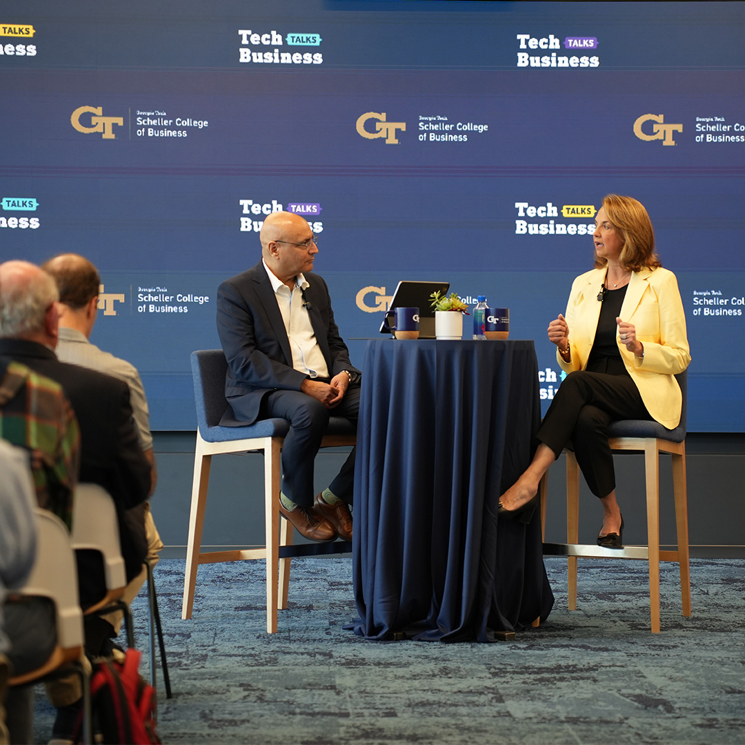 Kim Greene in conversation with Georgia Tech Scheller College of Business Dean Anuj Mehrotra
