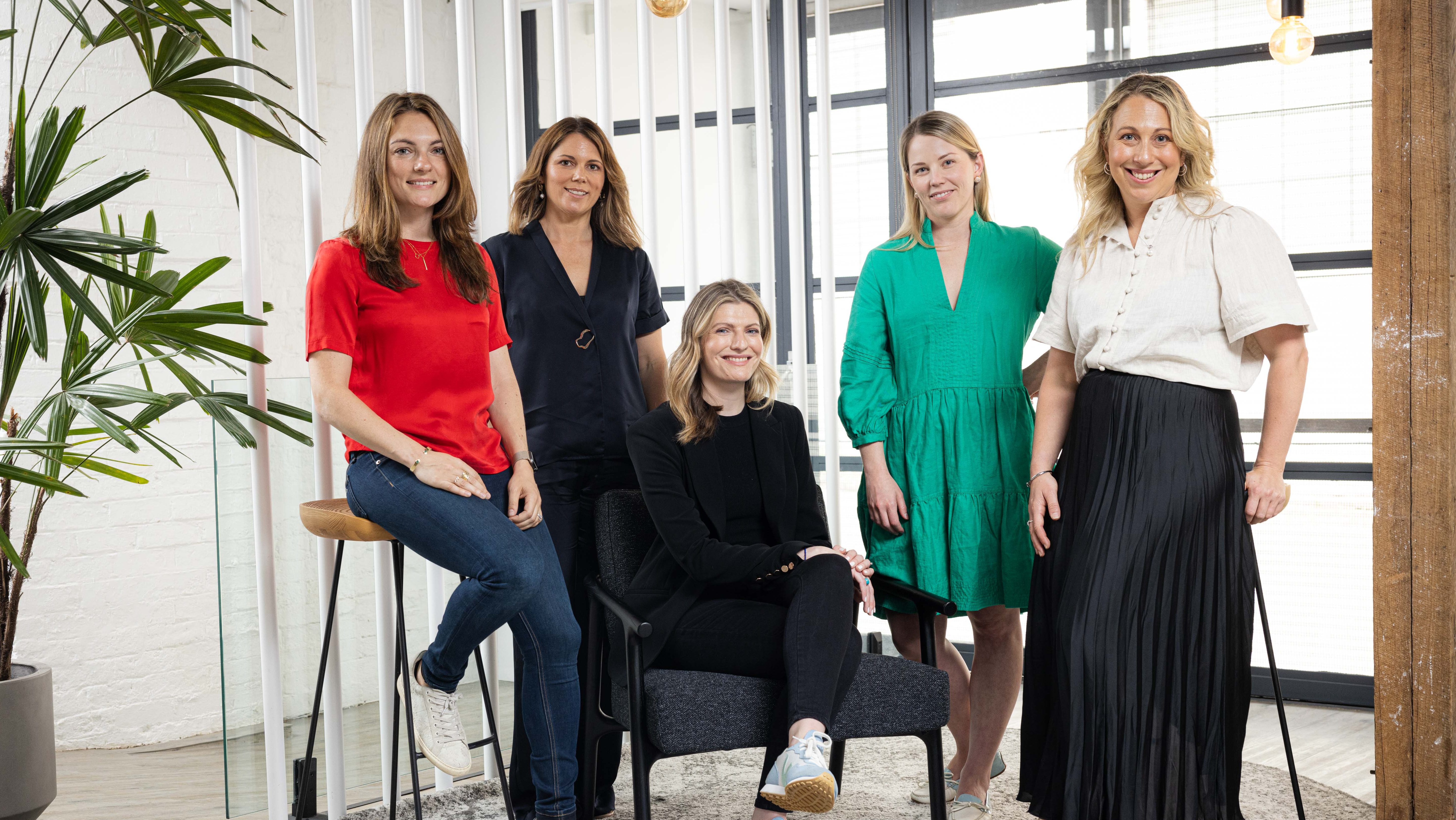 Jackie Vullinghs, Serena Grant, Kate Bromley, Georgie Turner and Kimberly Randle together