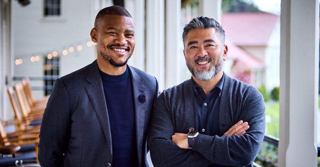 Kindred managing partners Kanyi Maqubela, left, and Steve Jang, right