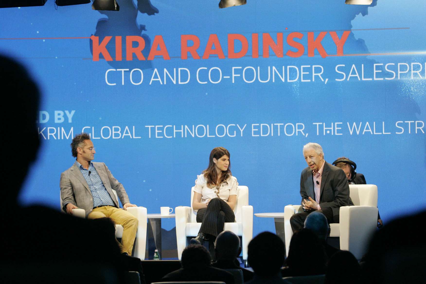 Kira Radinsky, seated in the middle, taking part in a Wall Street Journal panel