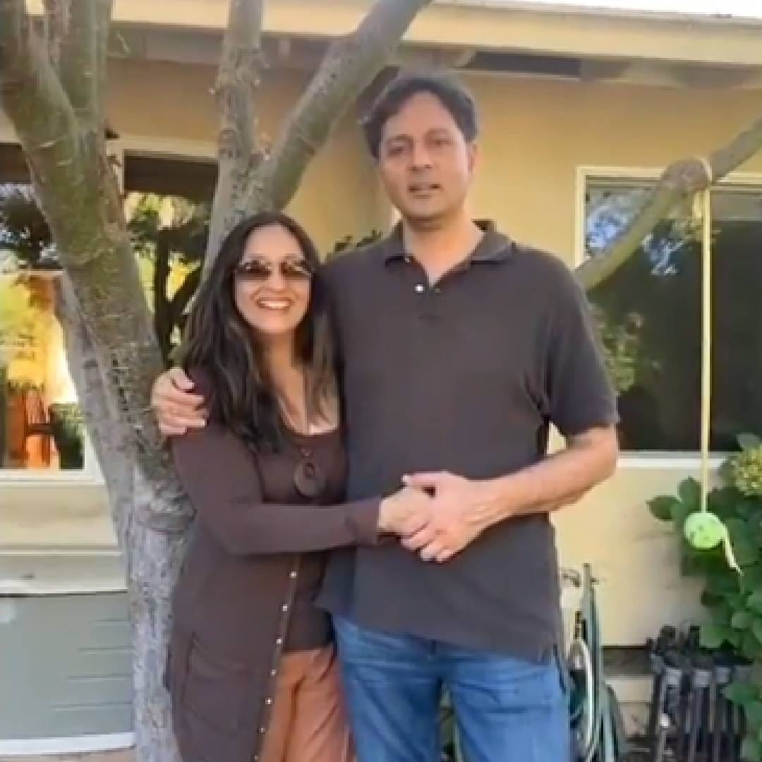 Ashvini Bhave and Kishore Bopardikar standing together outdoors