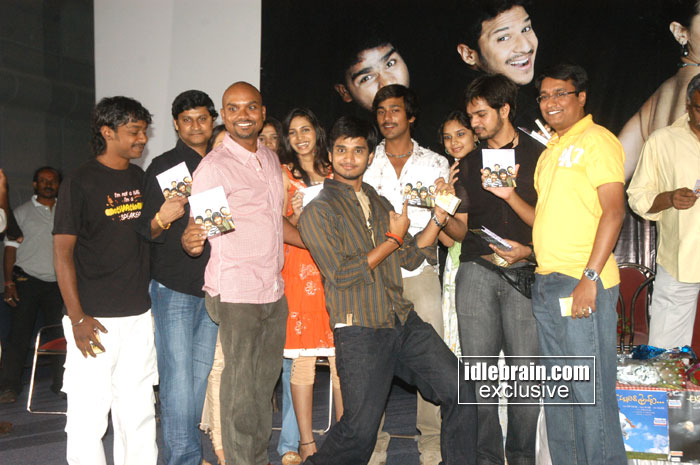 Cast, filmmakers and guests holding music releases at the Ankith Pallavi & Friends launch in Hyderabad