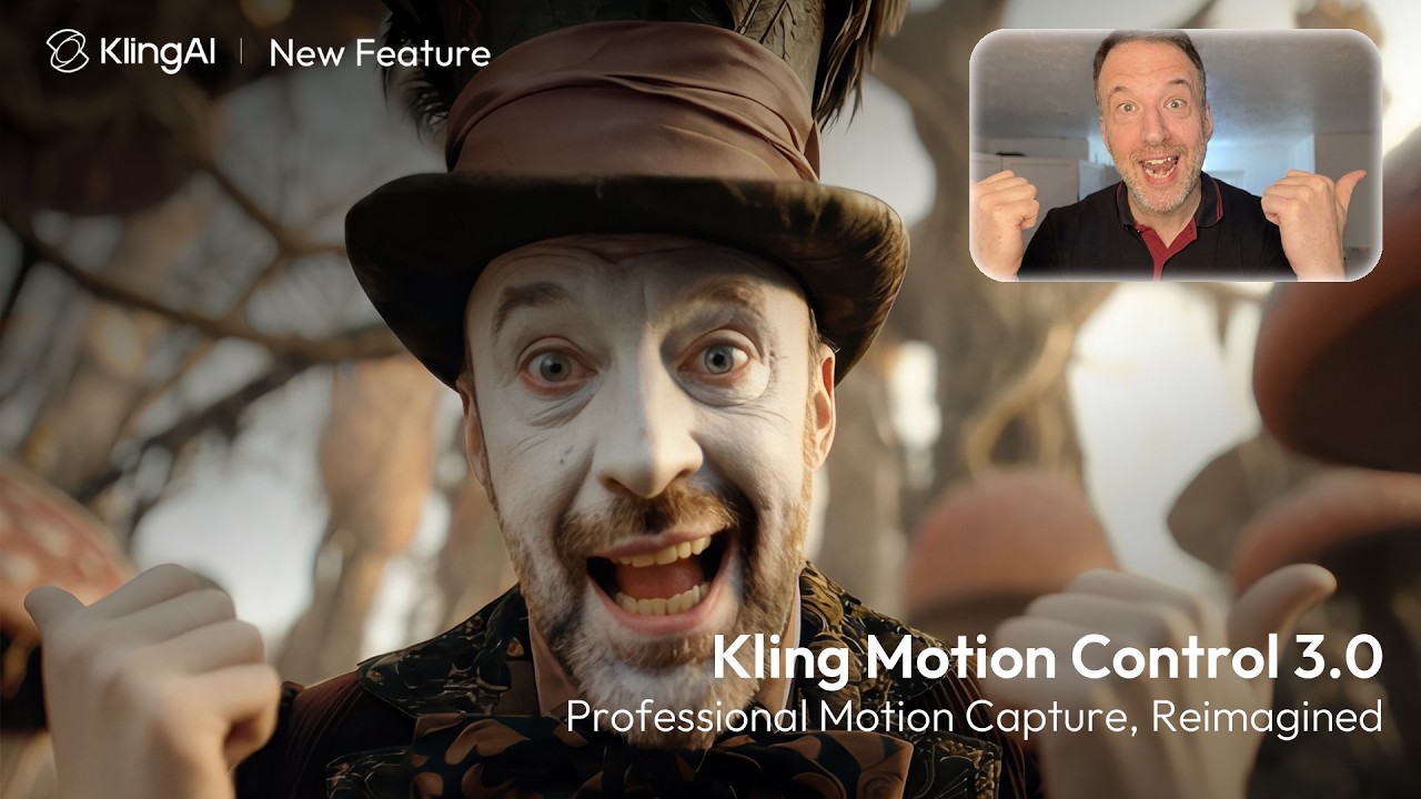 Kling Motion Control demonstration showing an expressive fantasy character and a human driving performance