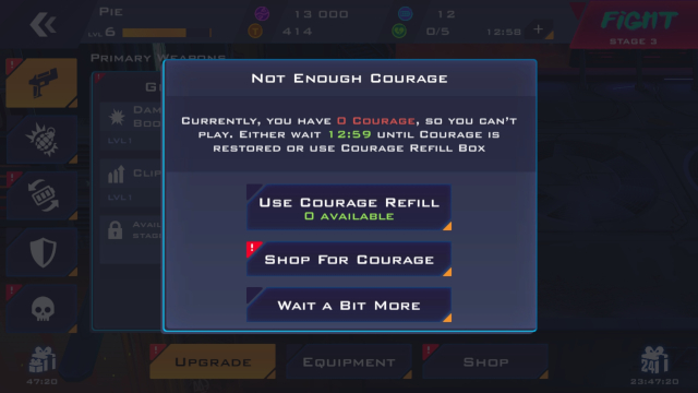 Uprising screenshot showing the game's player interface