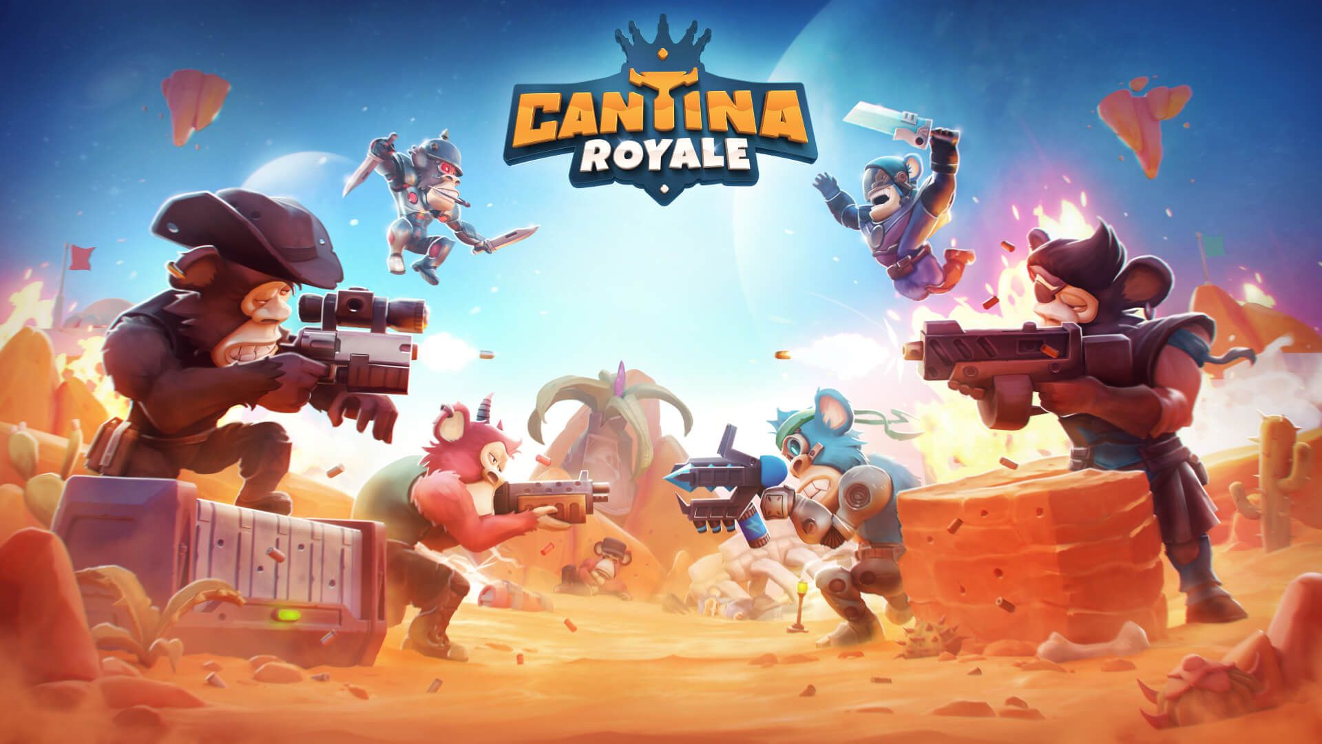 Promotional artwork for Cantina Royale, the tactical action game co-founded by Menachemi