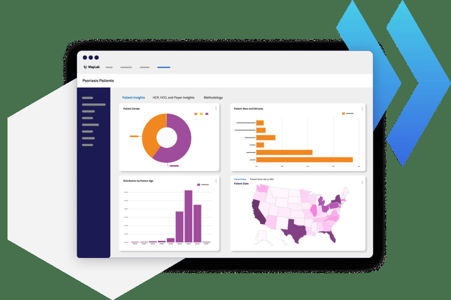 Komodo Health MapLab dashboard showing GLP-1 market-share analytics