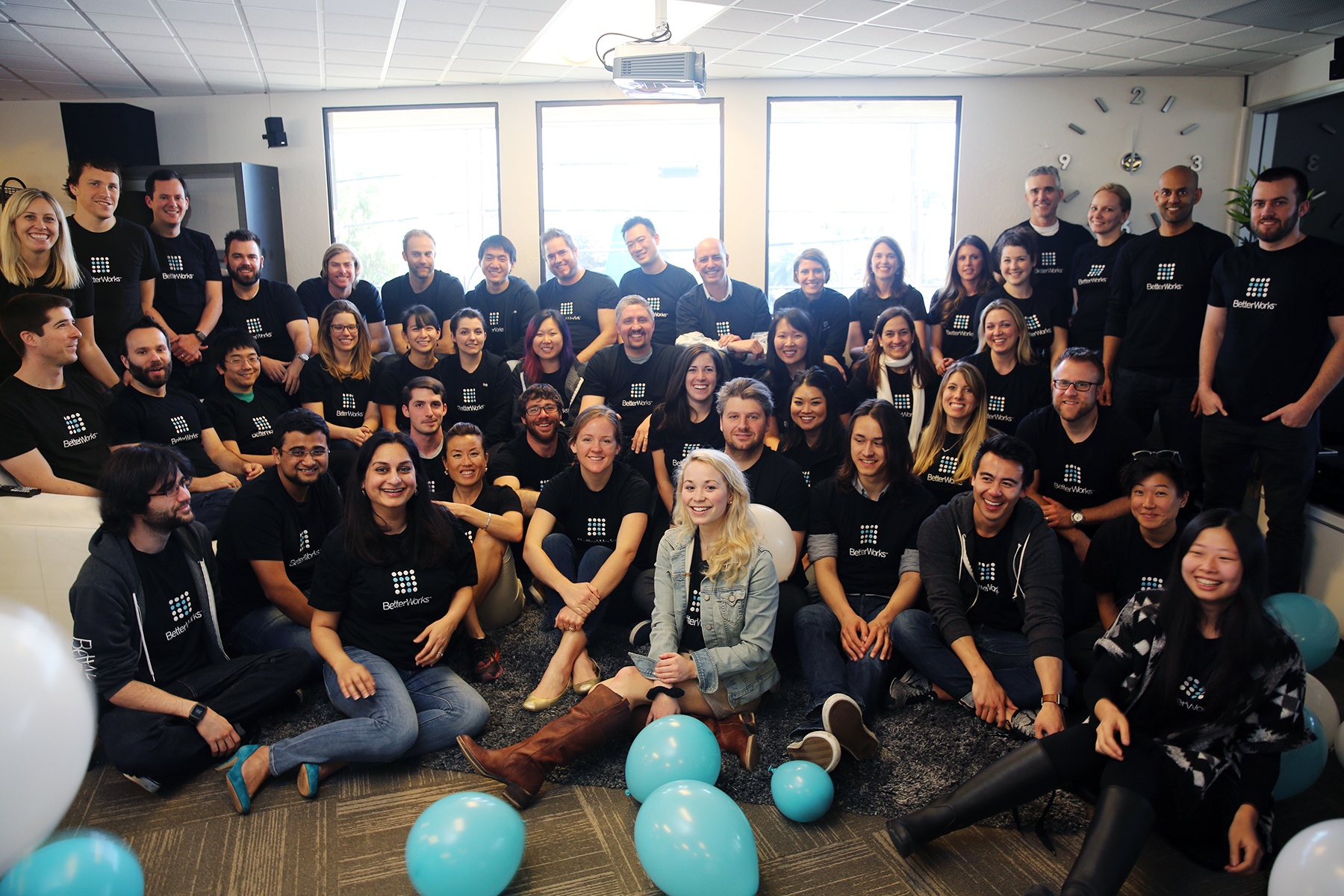 An early Betterworks team gathered for a group photograph