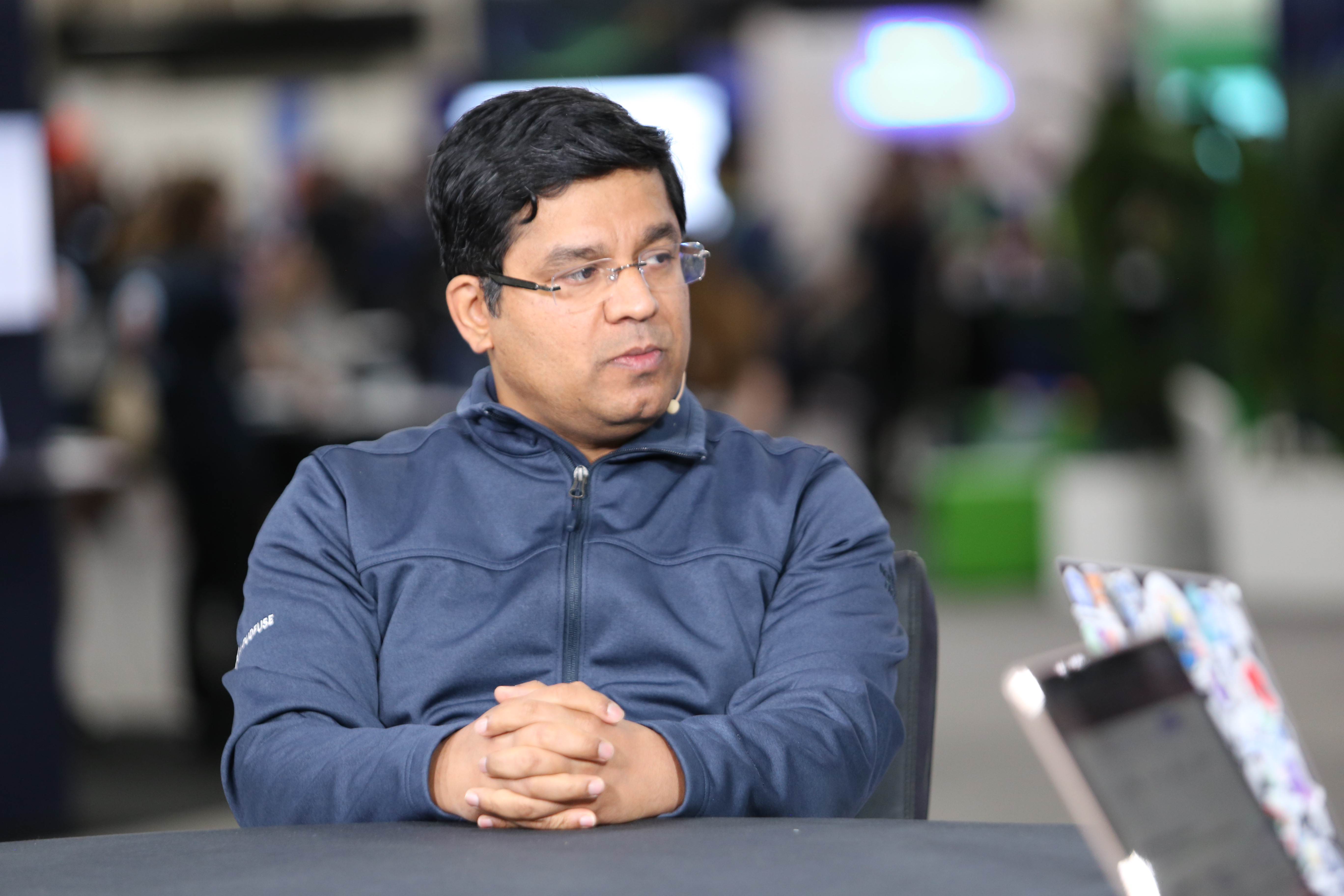 Krishna Yadappanavar speaking during a theCUBE interview at KubeCon North America in 2024
