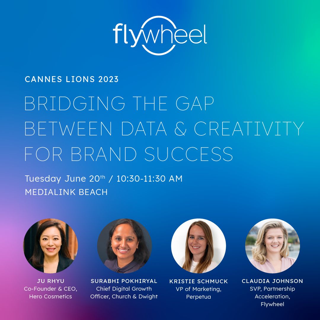 Cannes Lions 2023 panel graphic naming Kristie Schmuck alongside Ju Rhyu, Surabhi Pokhriyal and Claudia Johnson