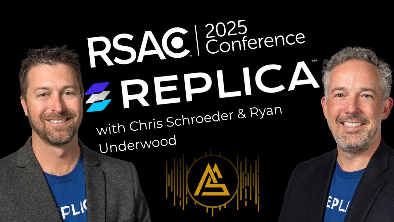 Ryan Underwood and Kristopher Schroeder pictured for a 2025 CyberBytes interview about Replica Cyber