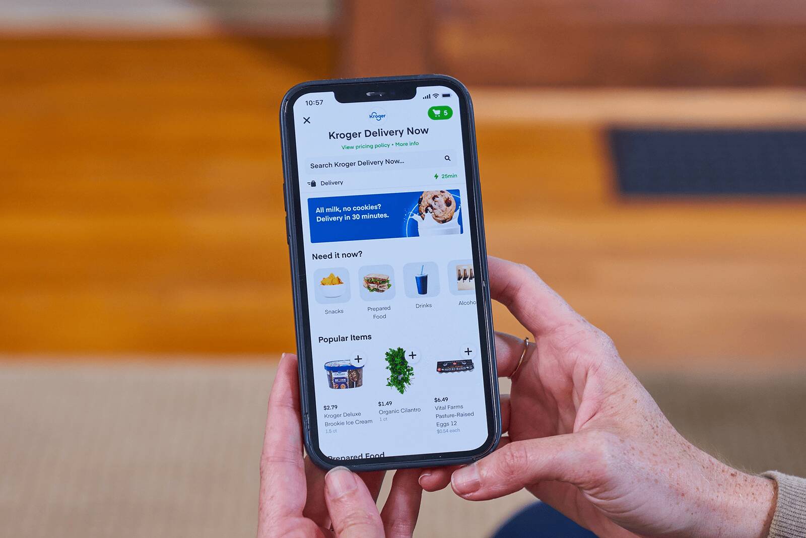 Kroger promotional photograph for grocery delivery