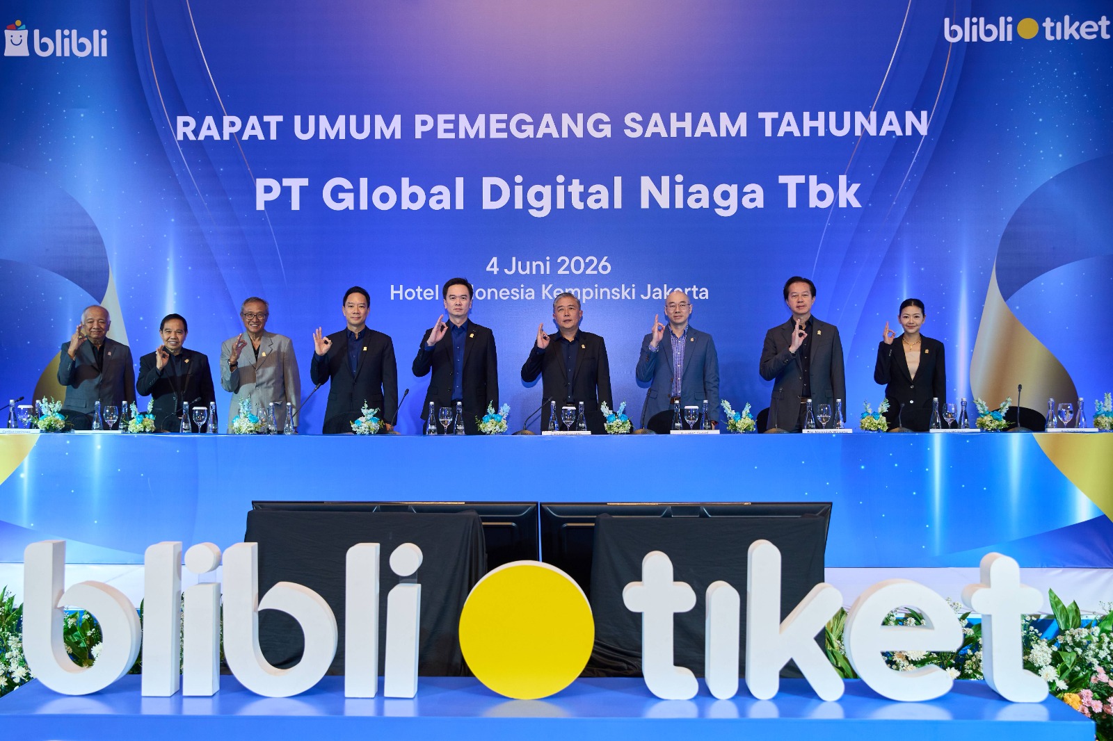 Blibli leadership at the annual shareholder meeting in Jakarta on 4 June 2026