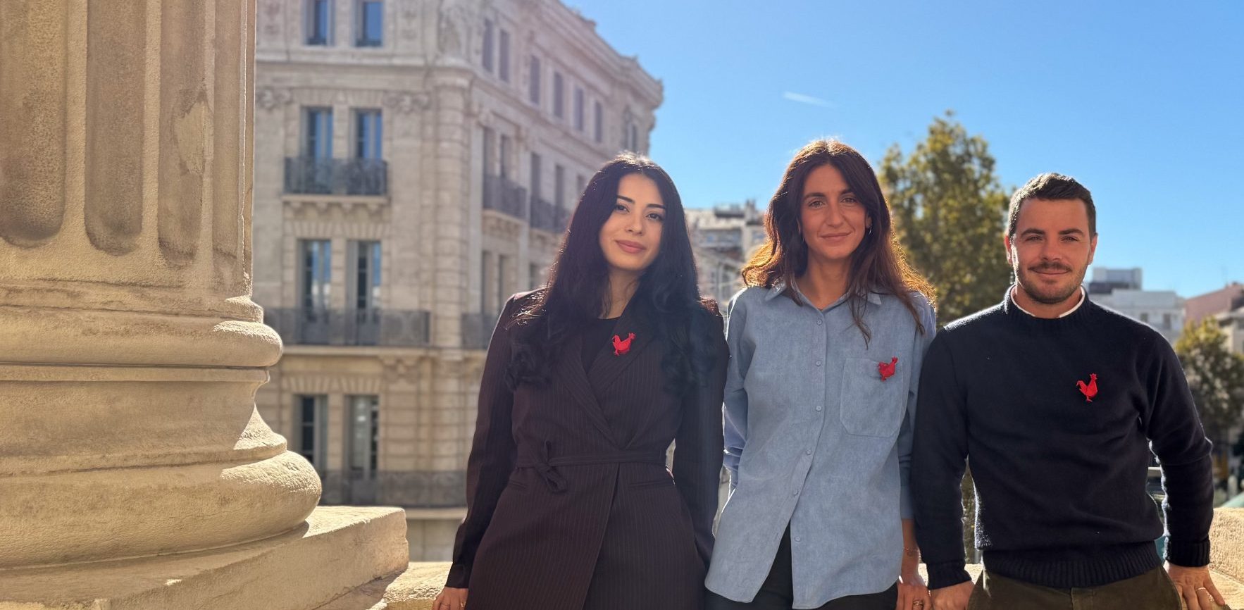 Roxana Quintana, Joséphine Boudy and Jules Poret, the association’s shared leadership team