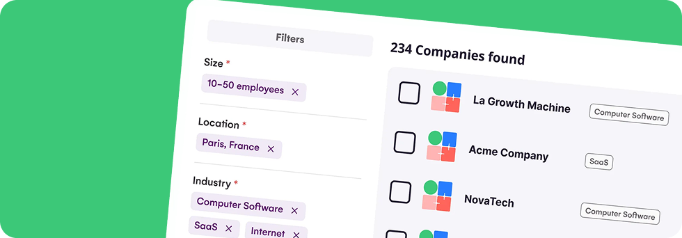 La Growth Machine shared inbox and performance interface