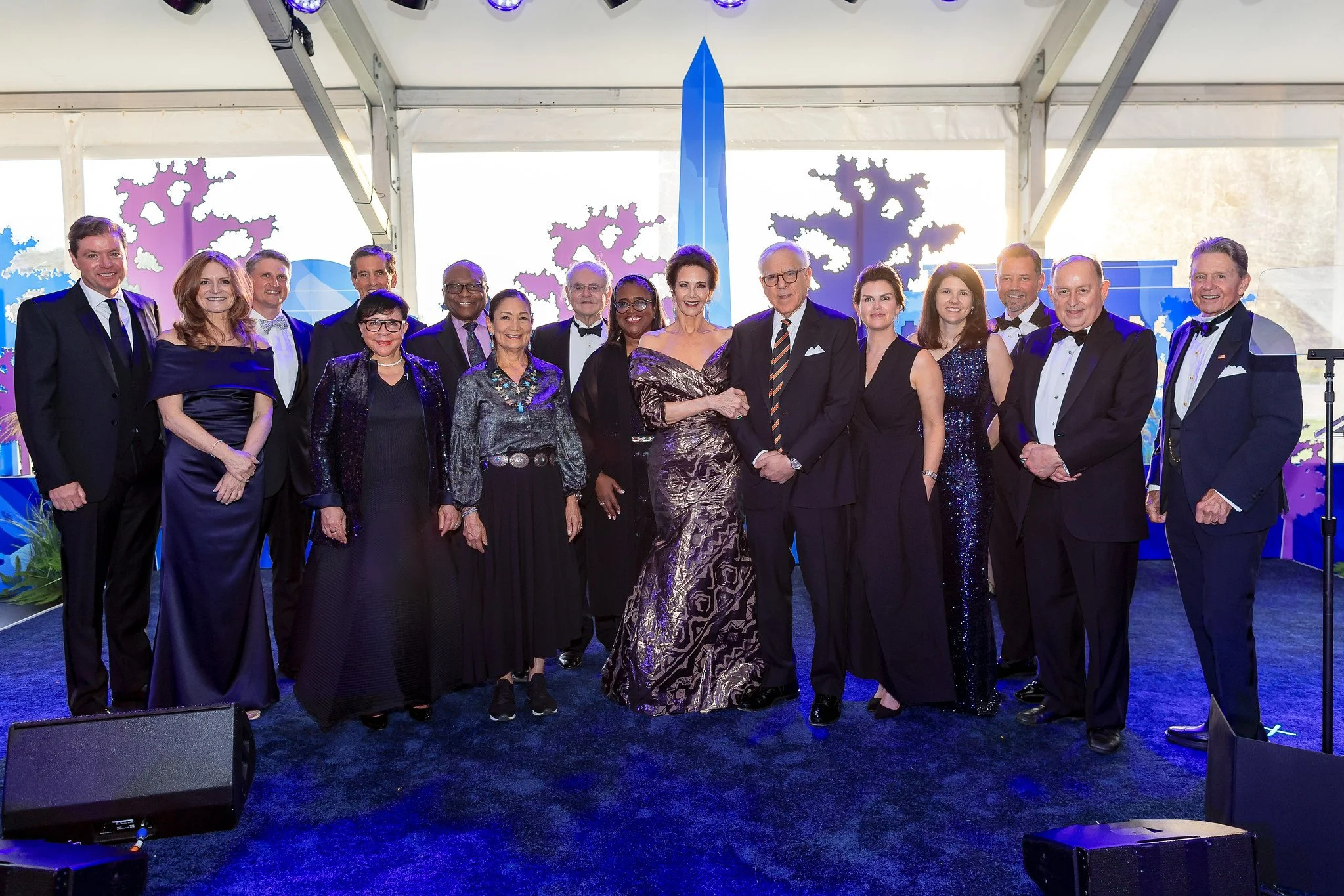 Lanny Griffith with guests and Trust board members at BALL for THE MALL in 2024