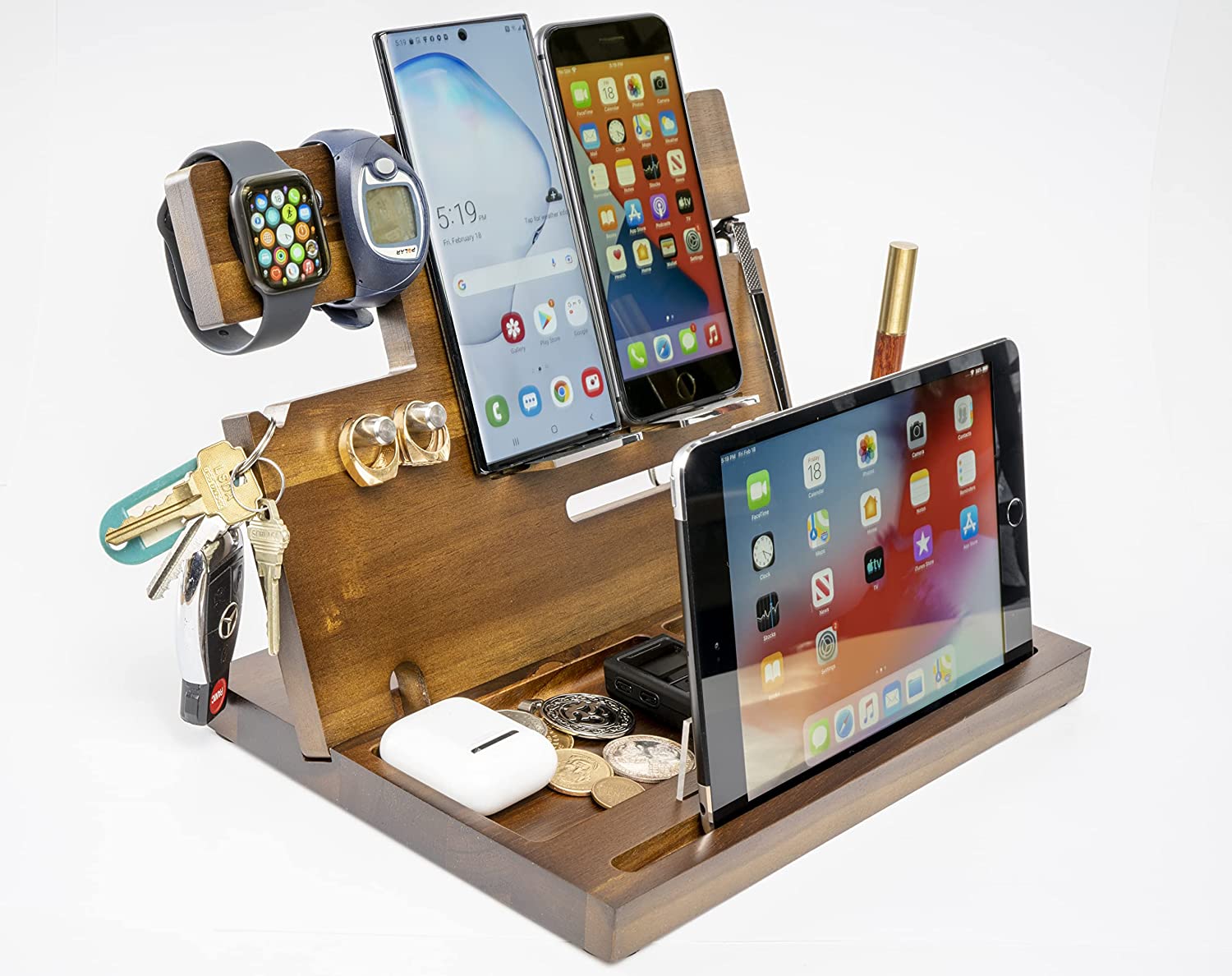 DESKONIZER wooden bedside docking and charging station