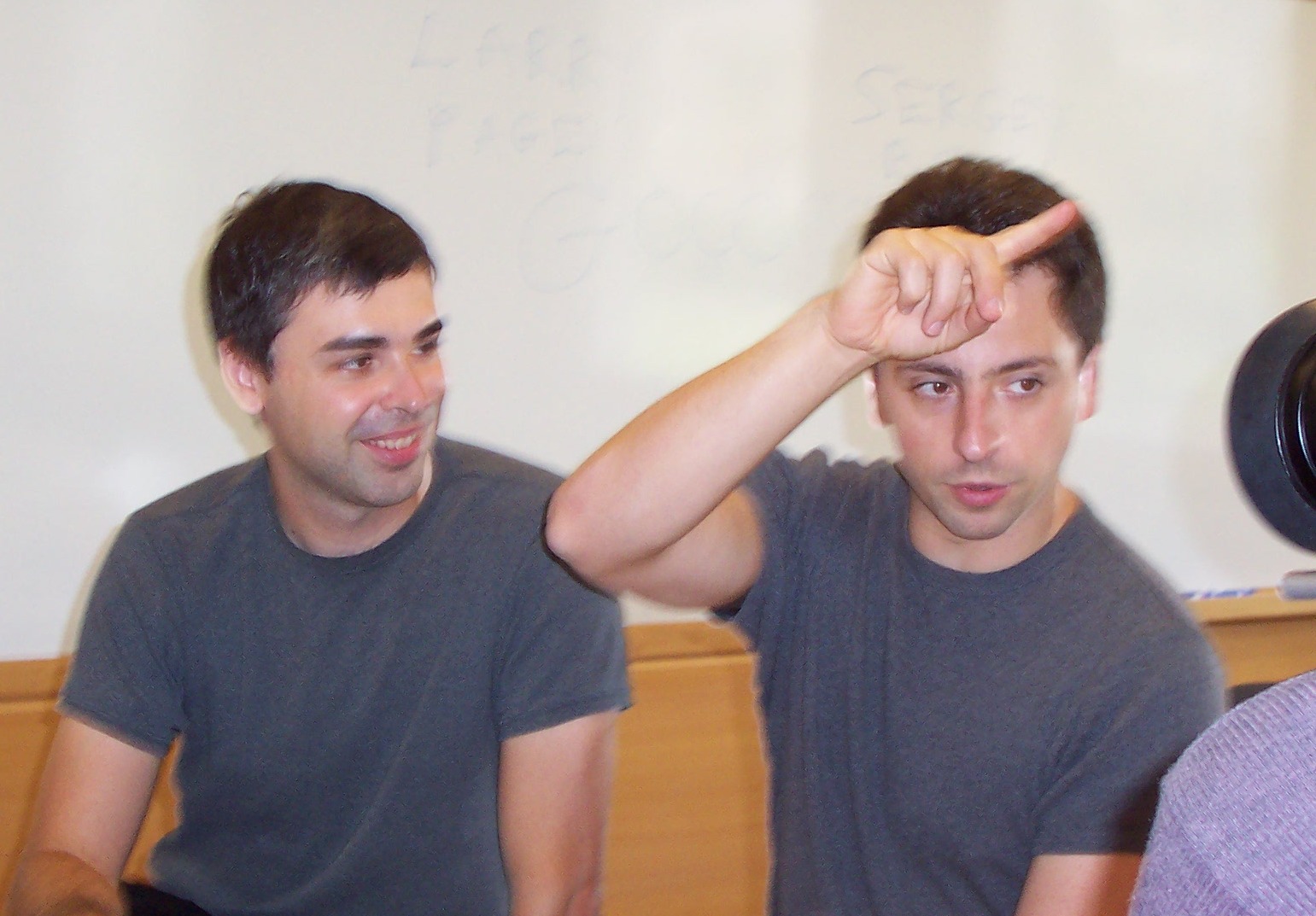 Larry Page and Sergey Brin together in September 2003