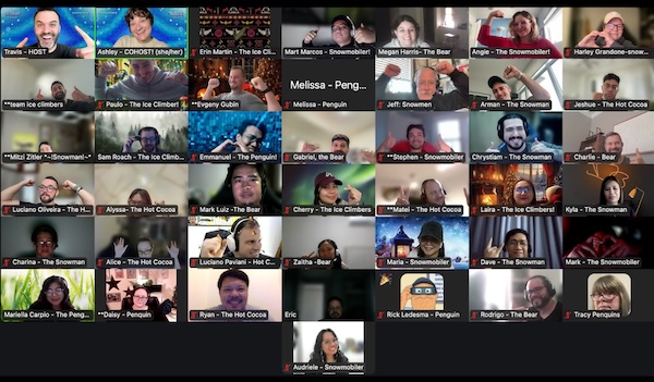 LawnStarter team members gathered on a remote video call