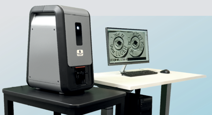 Quantum 3D Microscope instrument and workstation showing cartridge case comparisons