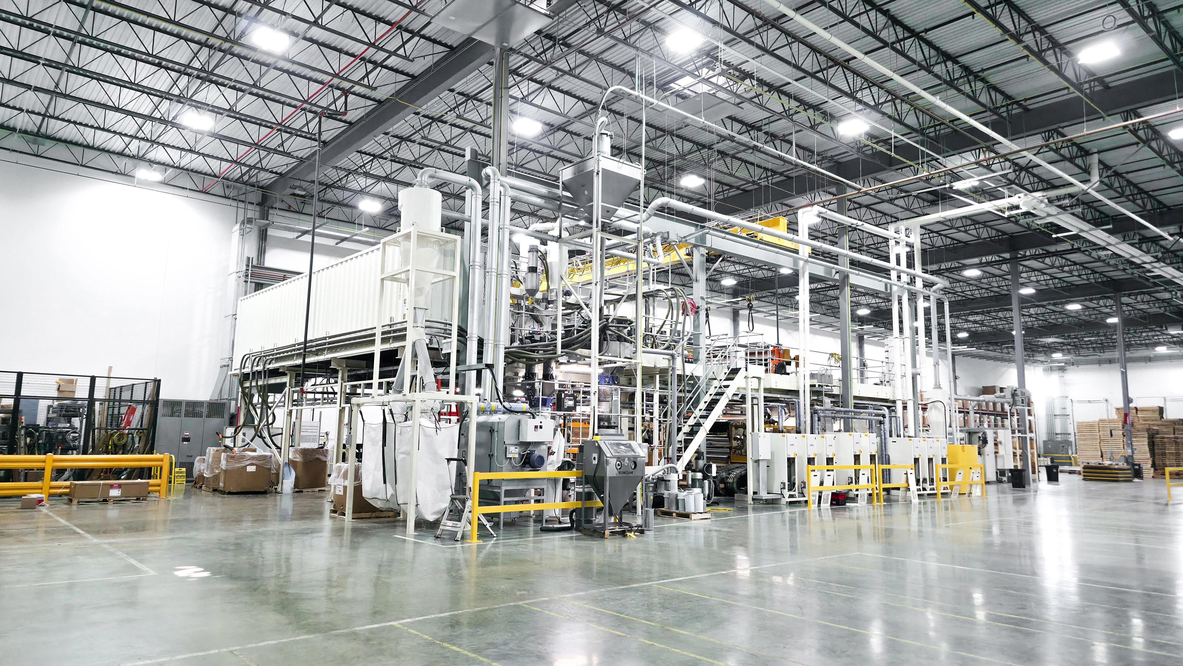 Interior of the Romeoville extrusion manufacturing facility acquired by LEGEND