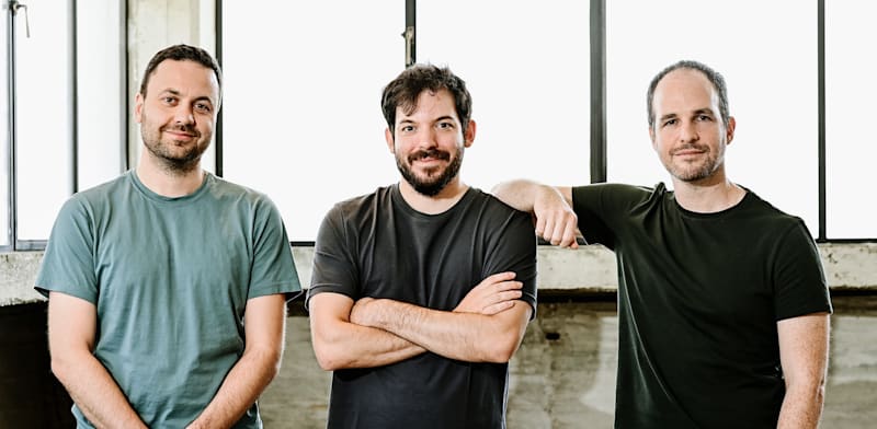 Legion Security co-founders Michael Gladishev, Eyal Fisher and Ely Abramovitch standing together