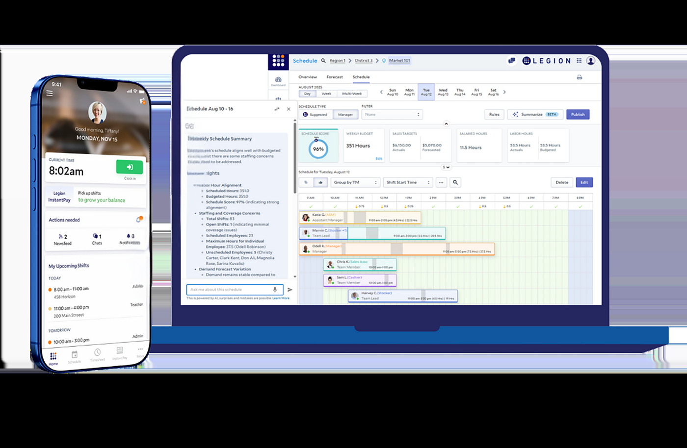 Legion Technologies AI workforce management platform