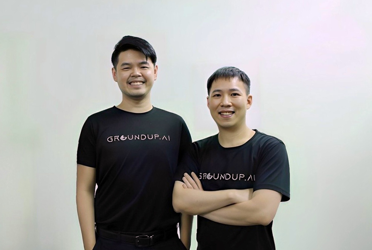 Leon Lim, left, with Groundup.ai co-founder Alex Wong